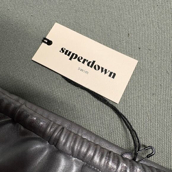 superdown Women's Silver Danae Tie Side Bikini Bottoms M‎ - Picture 5 of 12